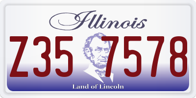 IL license plate Z357578