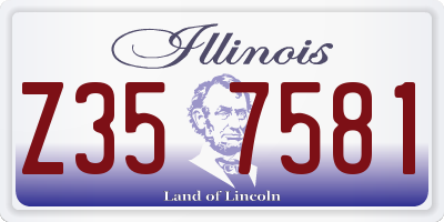 IL license plate Z357581