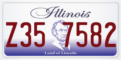 IL license plate Z357582