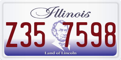 IL license plate Z357598