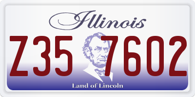 IL license plate Z357602