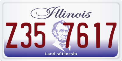 IL license plate Z357617