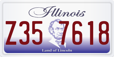 IL license plate Z357618