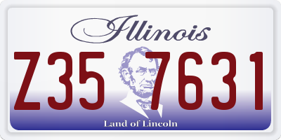 IL license plate Z357631
