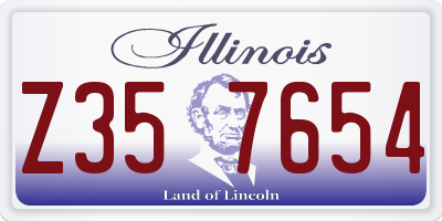IL license plate Z357654