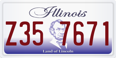 IL license plate Z357671