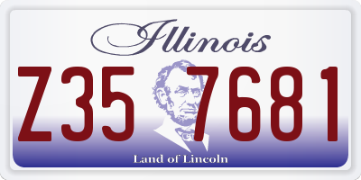 IL license plate Z357681