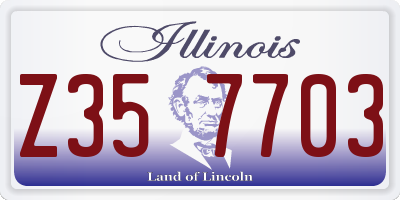 IL license plate Z357703