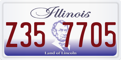 IL license plate Z357705