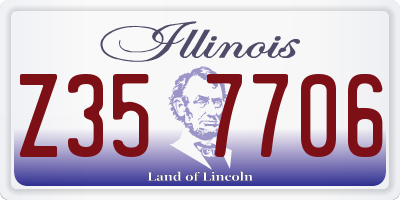 IL license plate Z357706