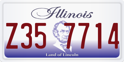 IL license plate Z357714