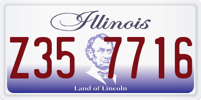 IL license plate Z357716