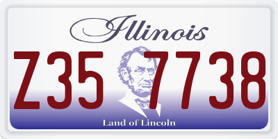 IL license plate Z357738