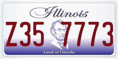 IL license plate Z357773