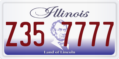 IL license plate Z357777