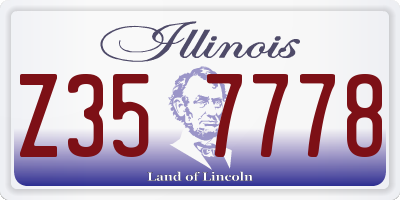 IL license plate Z357778