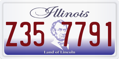 IL license plate Z357791