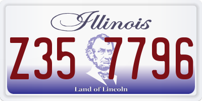 IL license plate Z357796