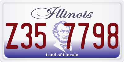 IL license plate Z357798