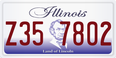 IL license plate Z357802