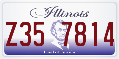 IL license plate Z357814