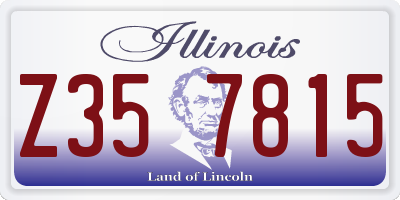 IL license plate Z357815