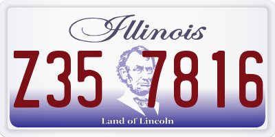 IL license plate Z357816