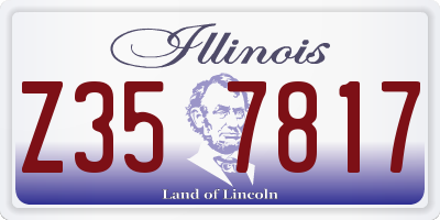 IL license plate Z357817