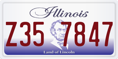 IL license plate Z357847