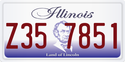 IL license plate Z357851