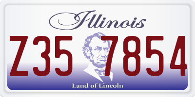 IL license plate Z357854