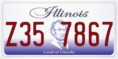 IL license plate Z357867