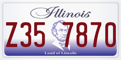 IL license plate Z357870