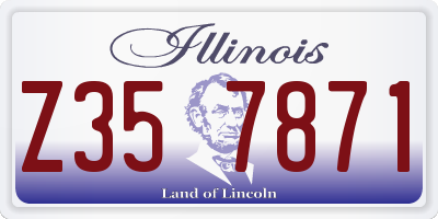 IL license plate Z357871