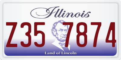 IL license plate Z357874