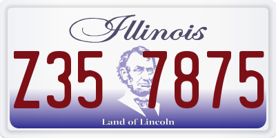 IL license plate Z357875