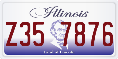 IL license plate Z357876