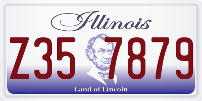 IL license plate Z357879
