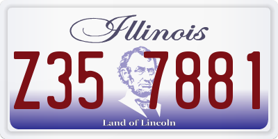 IL license plate Z357881