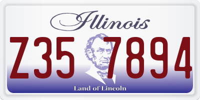 IL license plate Z357894