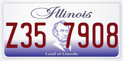 IL license plate Z357908