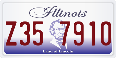 IL license plate Z357910