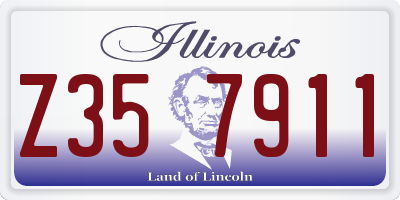 IL license plate Z357911