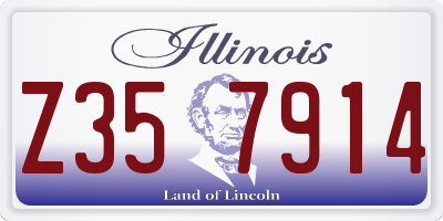 IL license plate Z357914