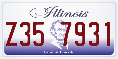 IL license plate Z357931