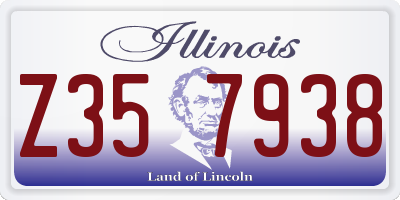 IL license plate Z357938