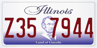 IL license plate Z357944