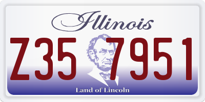 IL license plate Z357951