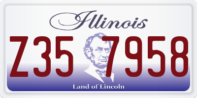 IL license plate Z357958