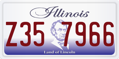 IL license plate Z357966